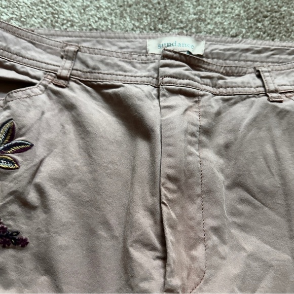 Sundance Vivant Mauve Flower Embroidered Cargo Joggers Women’s Size P12 Boho NWT - Picture 4 of 16